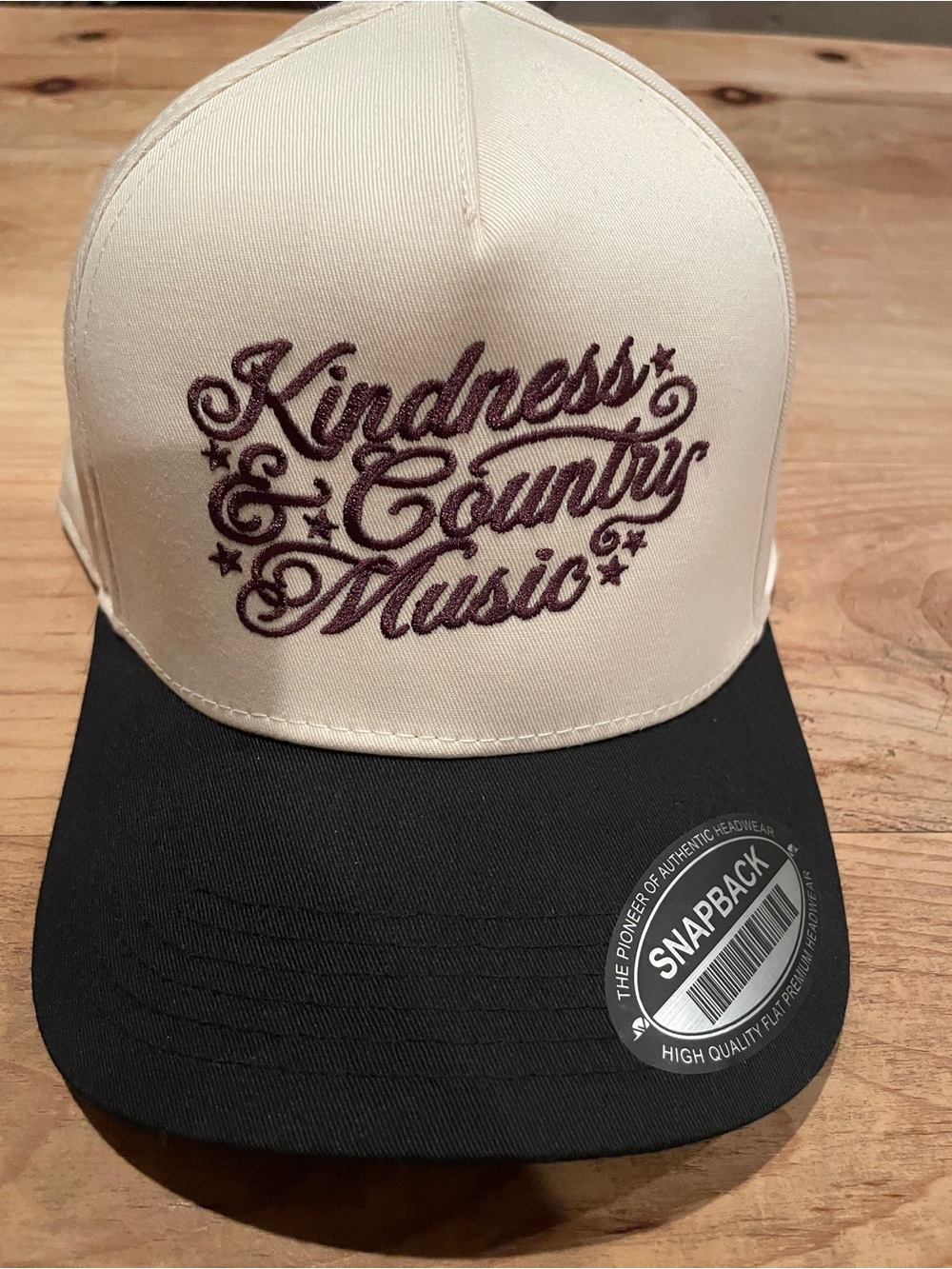 NWOT Snapback Tan Brown Embroidered country western trucker hat festival OS